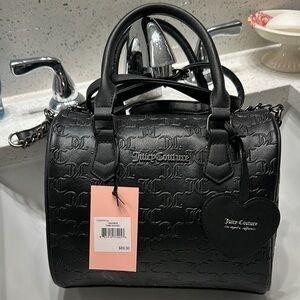 Juicy Couture Black Embossed Satchel Bag